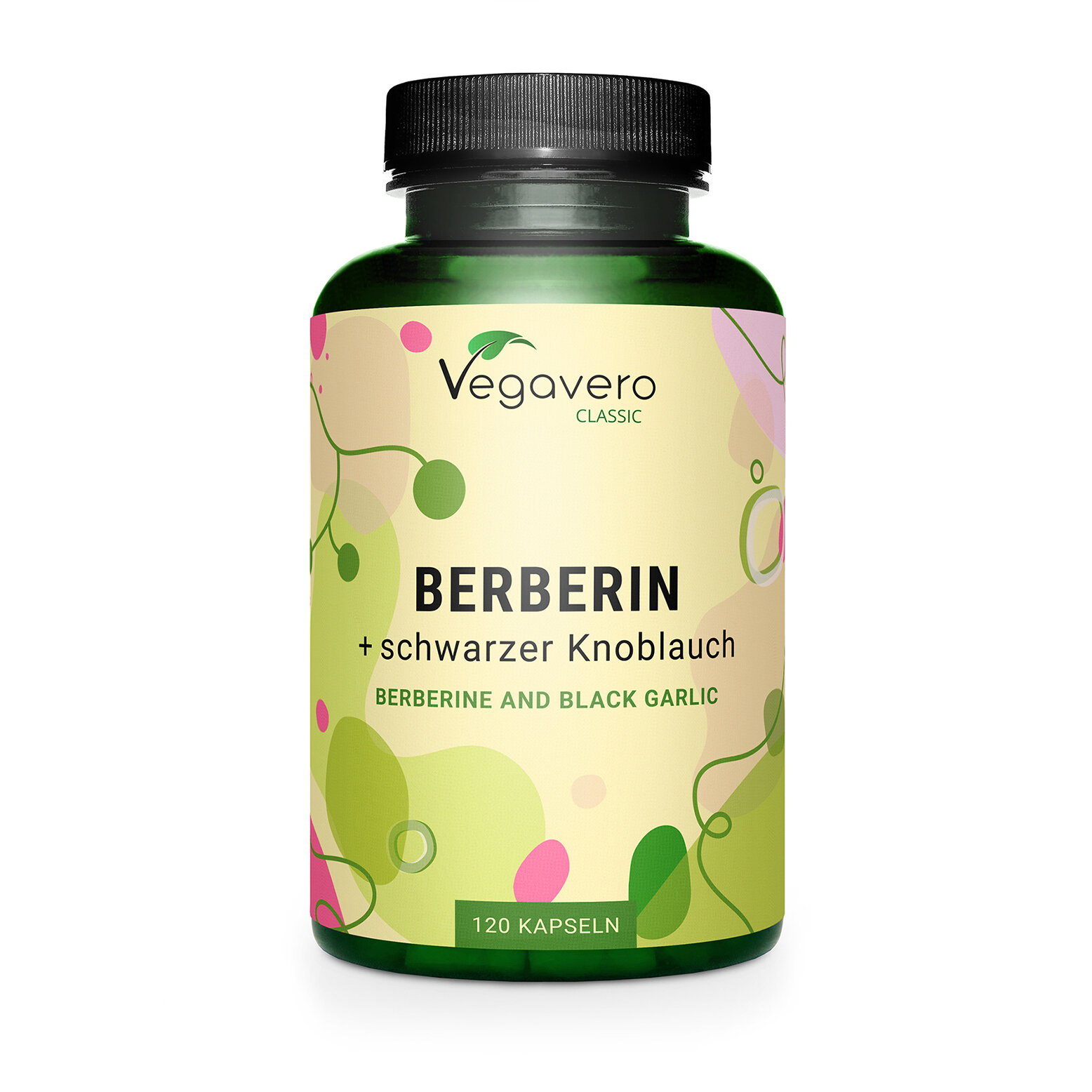 Vegavero Berberin + Schwarzer Knoblauch | 120 Kapseln | Natürliche Synergie | Rein & Vegan