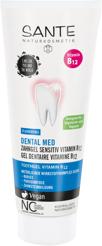 SANTE Dental Med Zahngel sensitiv Vitamin B12 | 75ml | vegan