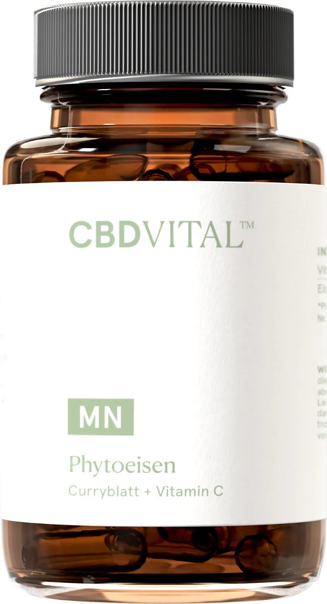 CBD Vital Phytoeisen | 60 Kapseln | Curryblatt + Vitamin C
