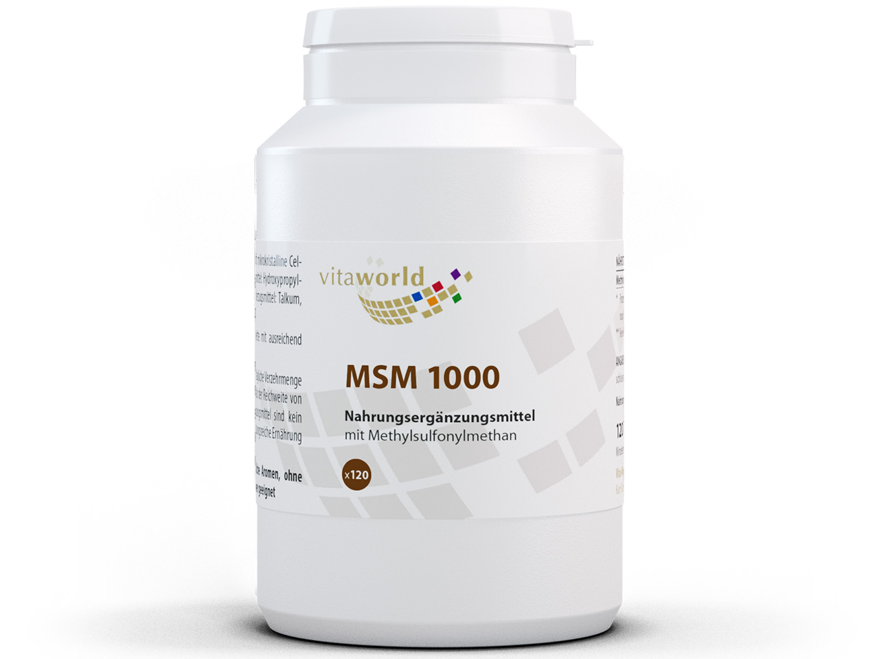 Vita World MSM 1000 | 120 Tabletten | vegan | gluten- und laktosefrei