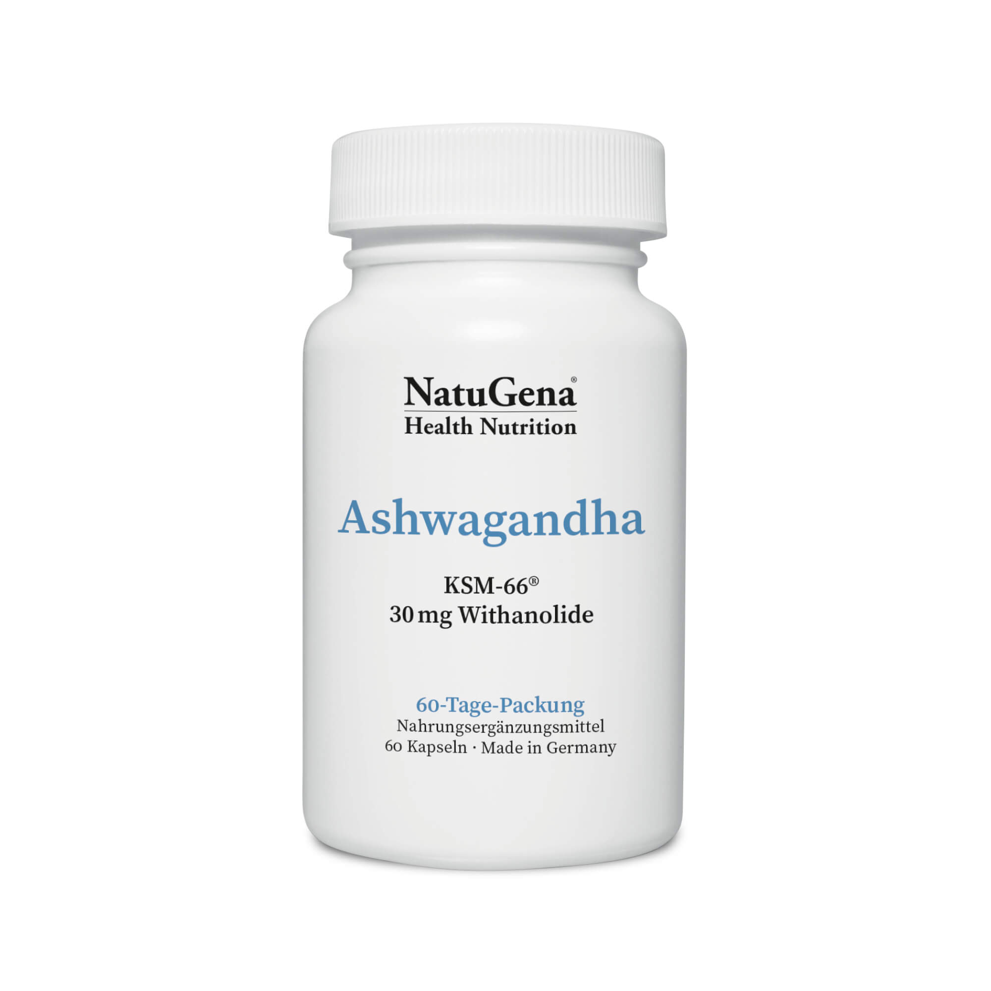 NatuGena Ashwagandha KSM-66® | 60 Kapseln – Pflanzliche Unterstützung mit traditionellem Wurzelextrakt