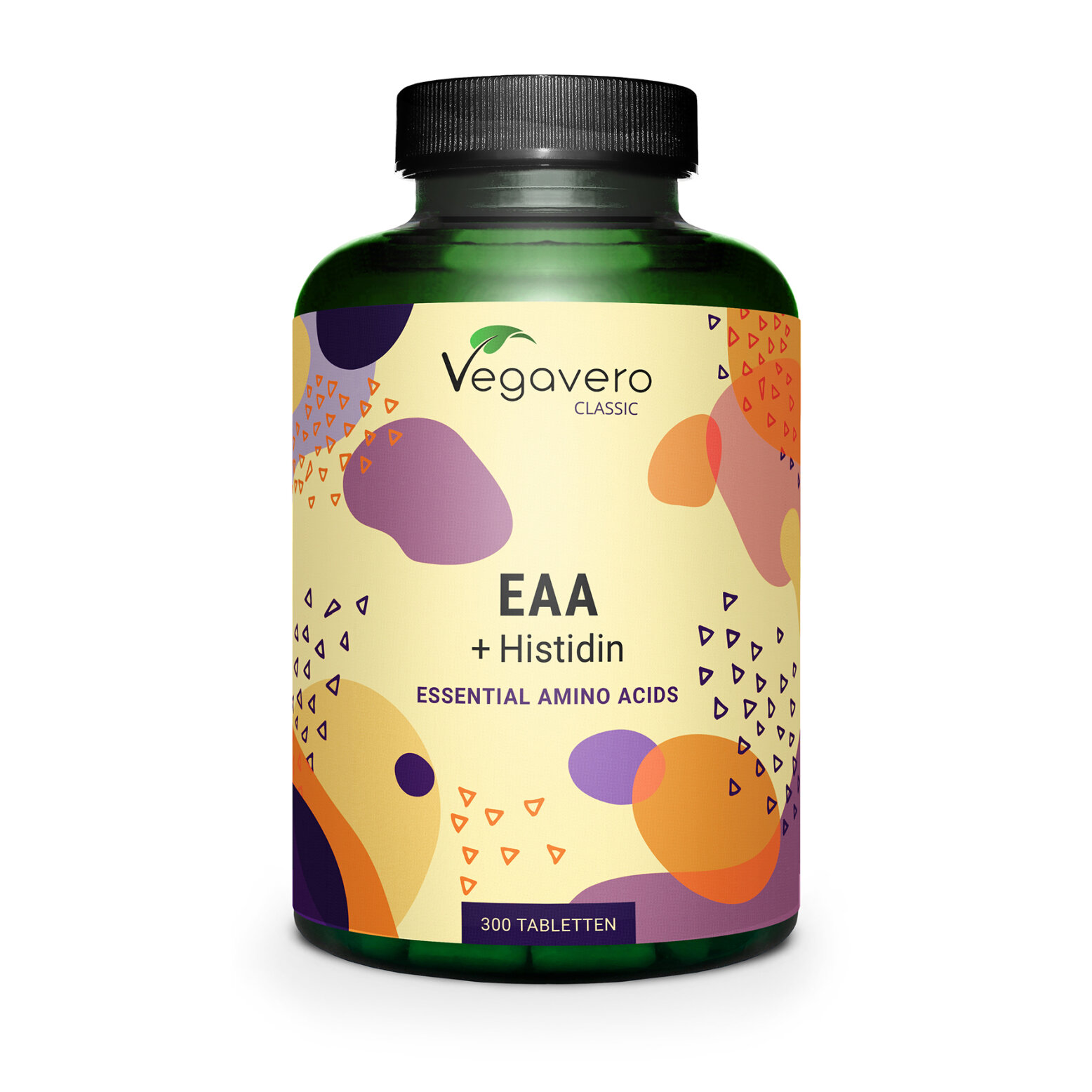 Vegavero EAA 300T | 300 Tabletten | Mit allen 8 EAAs einschließlich BCAAs und die semi-essenzielle Aminosäure Histidin | vegan