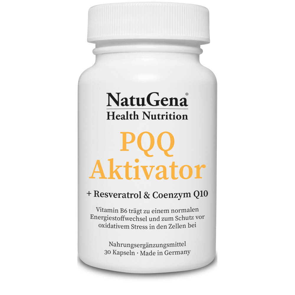 NatuGena PQQ Aktivator + Resveratrol & Coenzym Q10 | 30 Kapseln - Vitalstoffkomplex für zelluläre Gesundheit