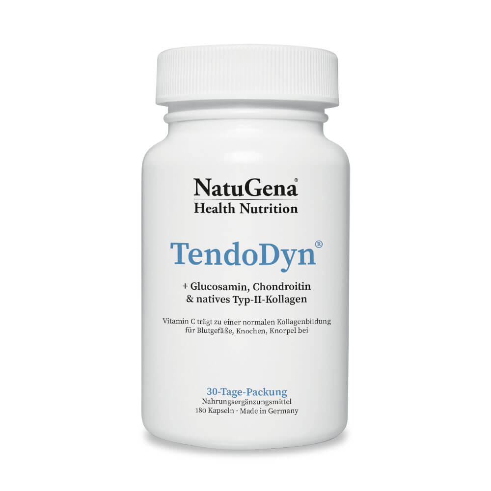 NatuGena TendoDyn® | 180 Kapseln | mit Chondroitin, Glucosamin, Hyaluronsäure, MSM & Kollagen