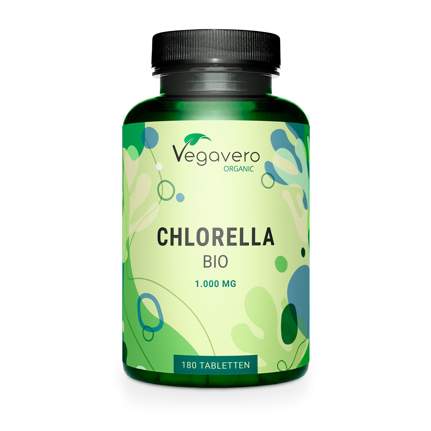 Vegavero Chlorella BIO | 180 Tabletten | Reines Bio Chlorella Pulver | Hochdosiert für optimale Nährstoffversorgung | Vegan