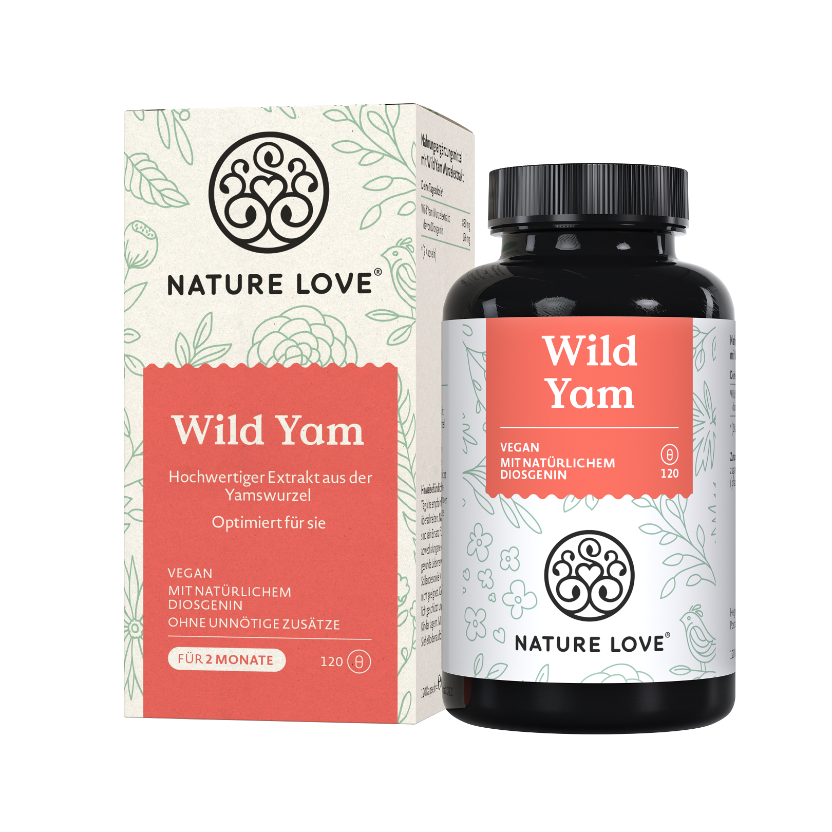Nature Love Mexican Wild Yam Extrakt | 120 Kapseln | vegan