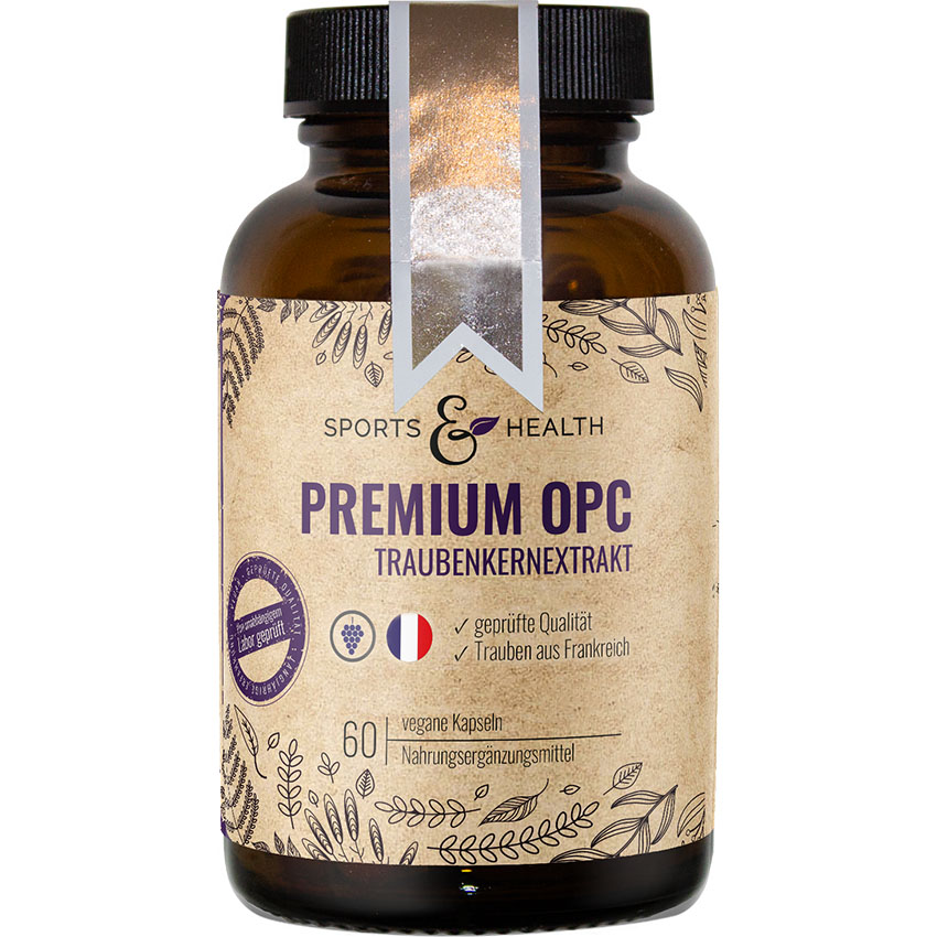 Sports & Health Premium OPC Traubenkernextrakt | 60 Kapseln | 300 mg aus Frankreich