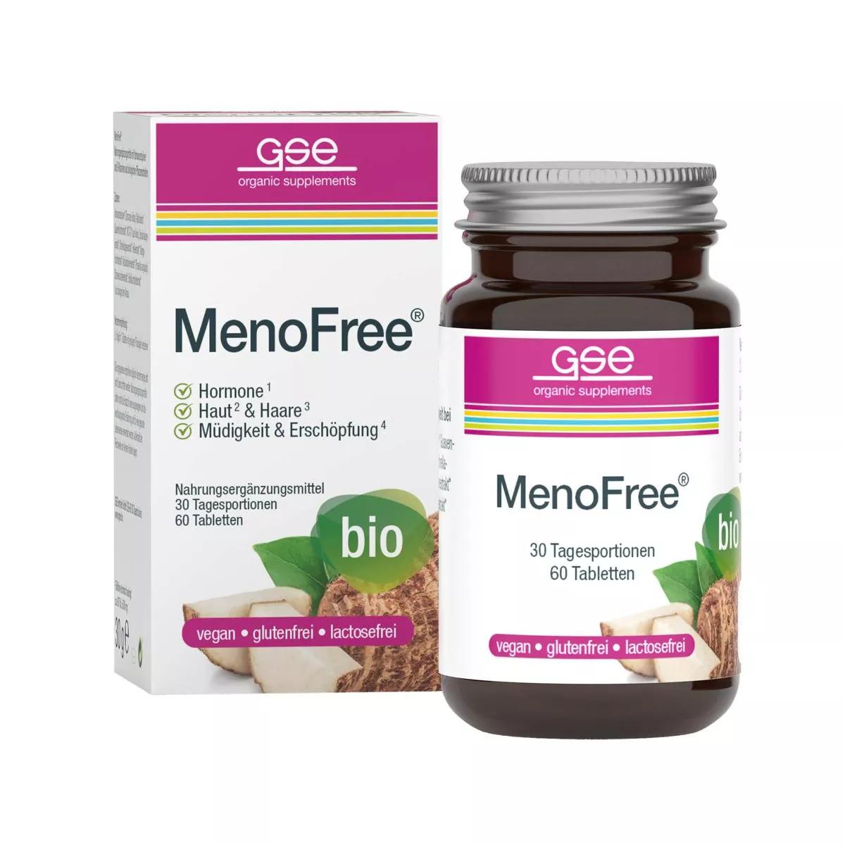 GSE MenoFree | Yamswurzel + Vitamin B + Biotin | 60 Tabletten