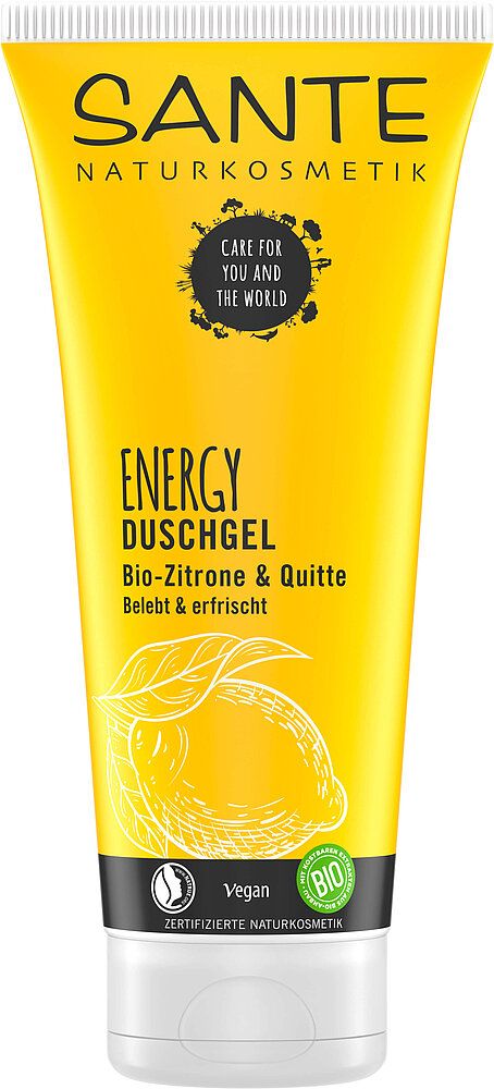 SANTE ENERGY Duschgel | 200 ml | Bio-Zitrone & Quitte