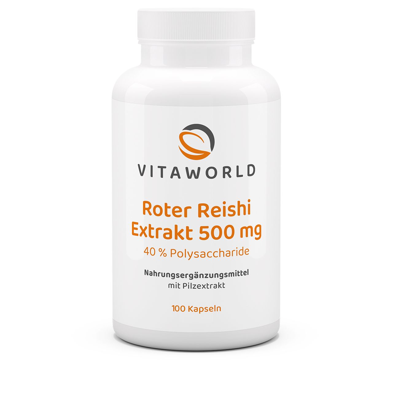 Vita World Roter Reishi Extrakt 40% Polysaccharide | 100 Kapseln