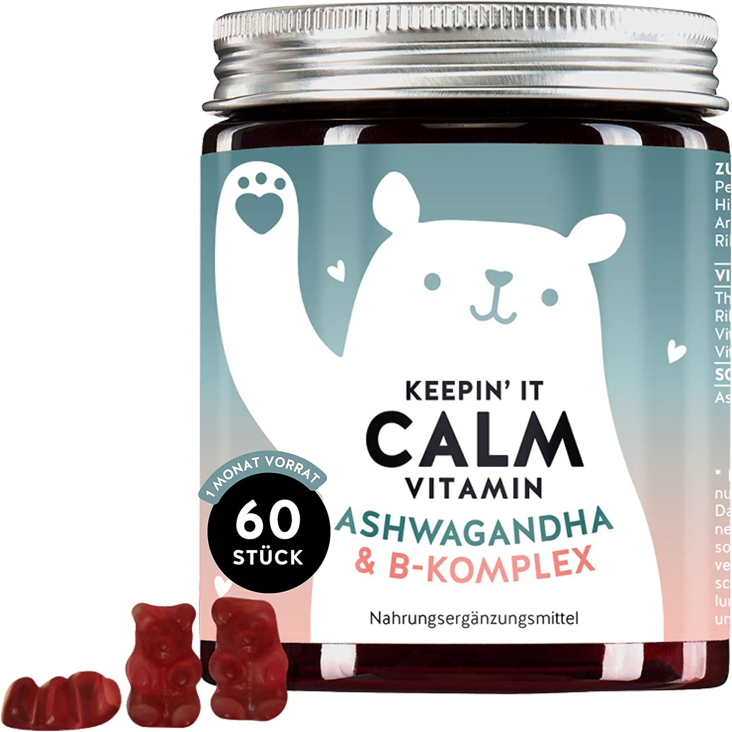 Bears with Benefits Keepin´ It Calm Vitamins | Ashwagandha & B-Komplex | 60 Stück