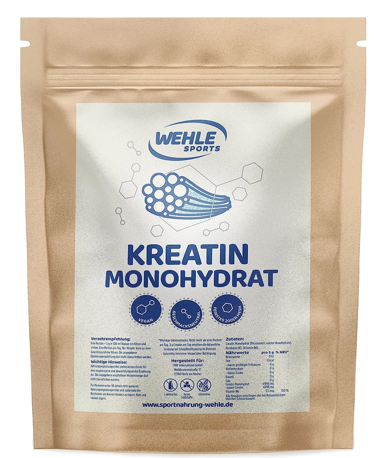 Wehle Sports Creatin Monohydrat Kreatin Pulver | 500g