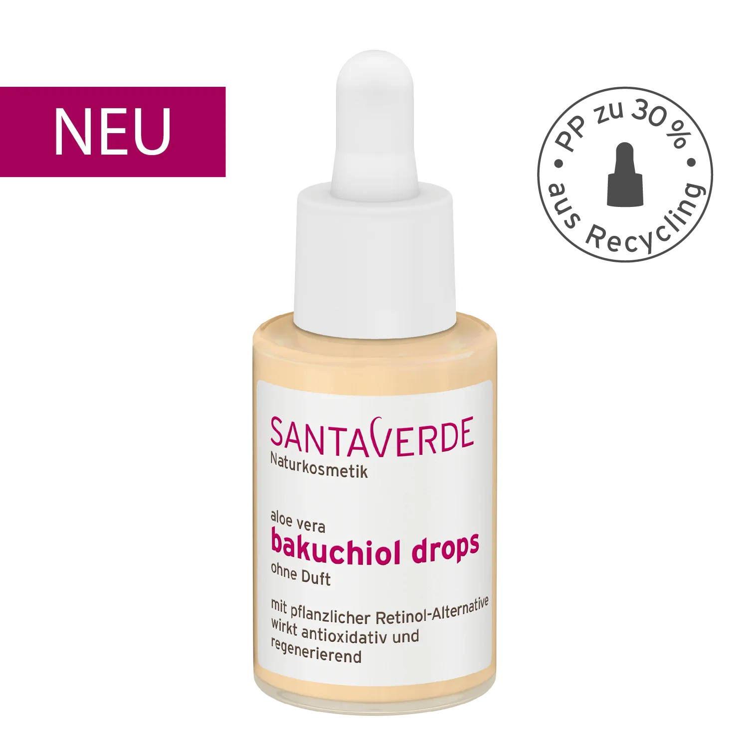 Santaverde bakuchiol drops | 30ml | Aloe Vera & ohne Duft