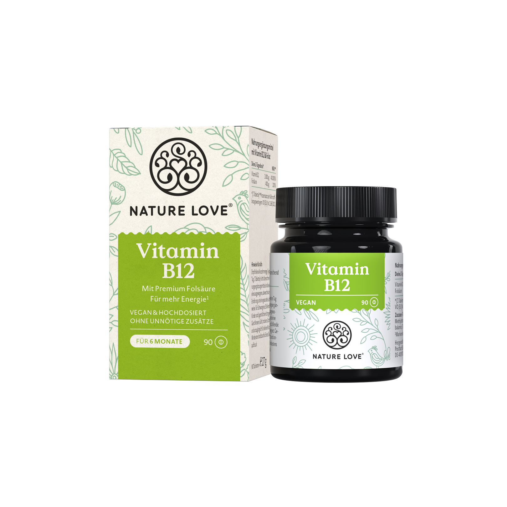 Nature Love Vitamin B12 | 90 Tabletten | vegan