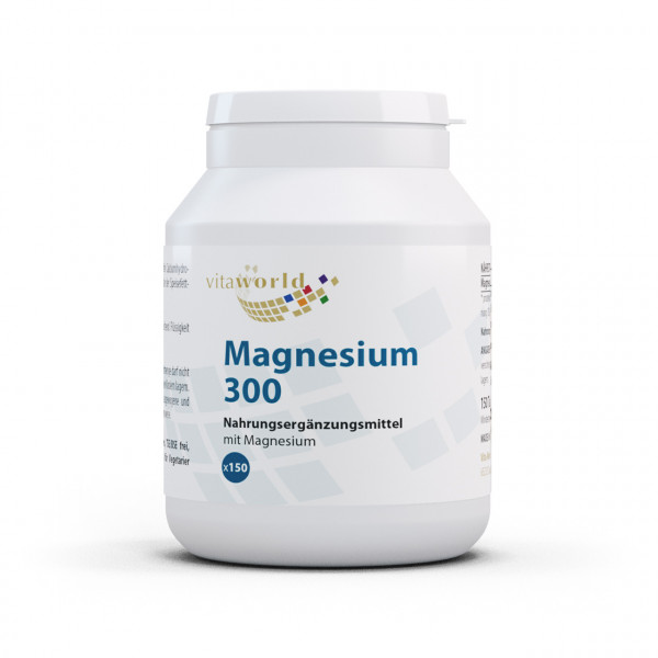 Vita World Magnesium 300 | 150 Tabletten | vegan | gluten- und laktosefrei