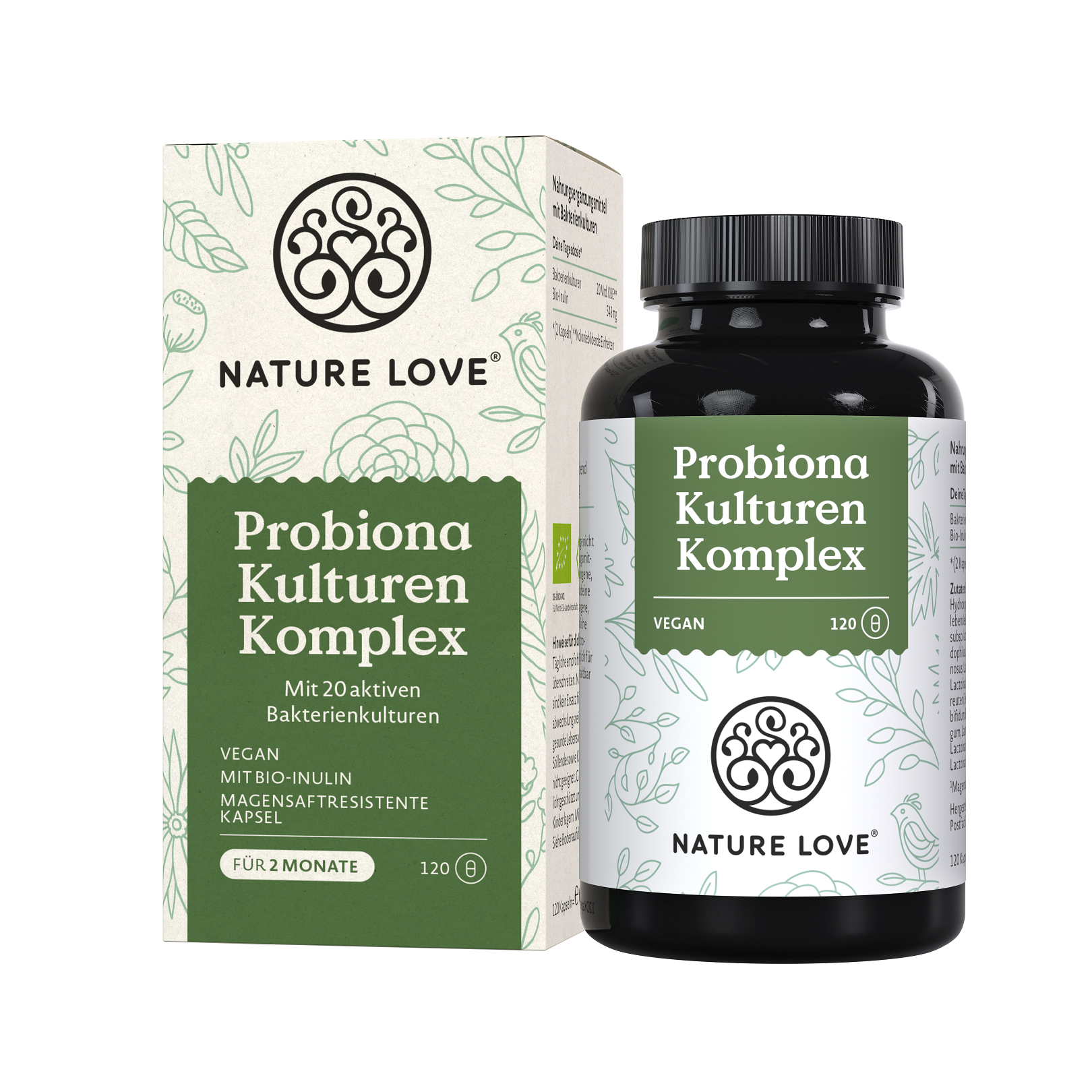 Nature Love Probiona Kulturen Komplex | 120 Kapseln | vegan