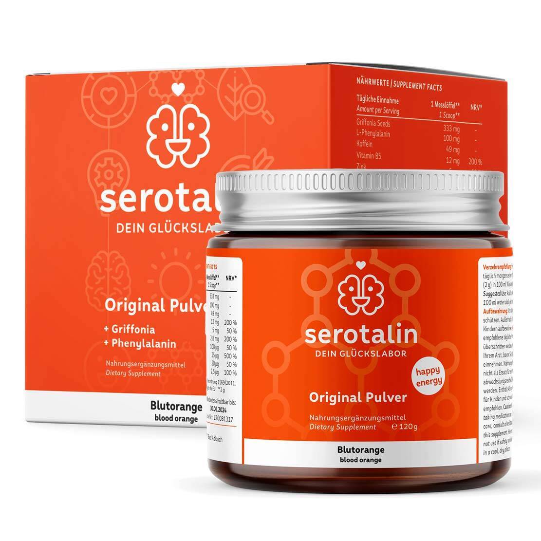 Serotalin Original Pulver | 120g | schnelle Wirksamkeit | einfache Einnahme ohne Kapsel | laborgeprüft | vegan