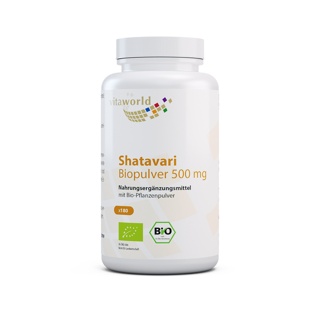 Vita World Shatavari 500 mg Bio | 180 Kapseln
