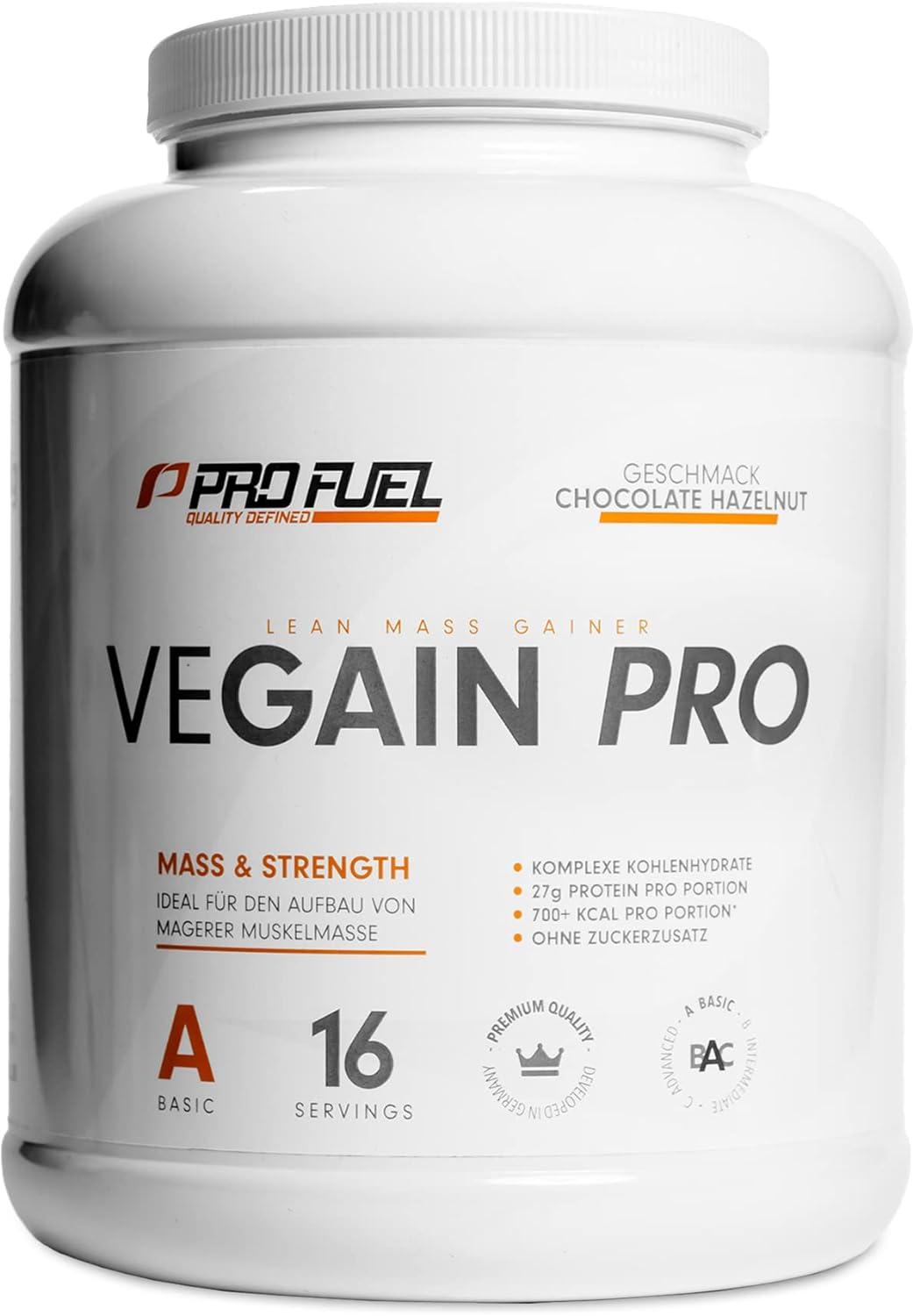 ProFuel Vegain Pro | Gainer | Schokolade Haselnuss | 2200g