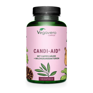 Vegavero Candi Aid Complex | 120 Kapseln | Natürlich und Hochdosiert | Vegan-Freundlich