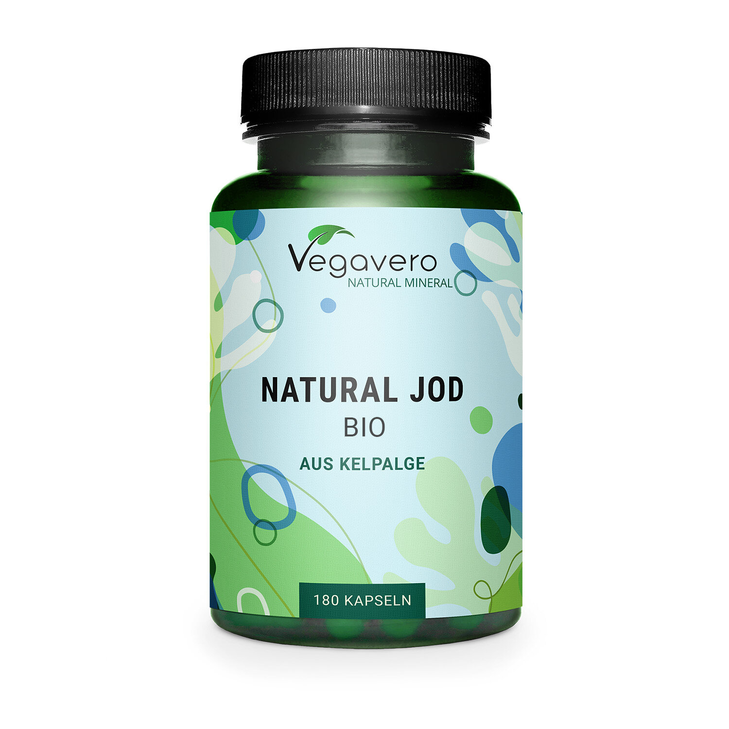 Vegavero Natürliches Jod BIO | aus Kelp Alge | 180 Kapseln