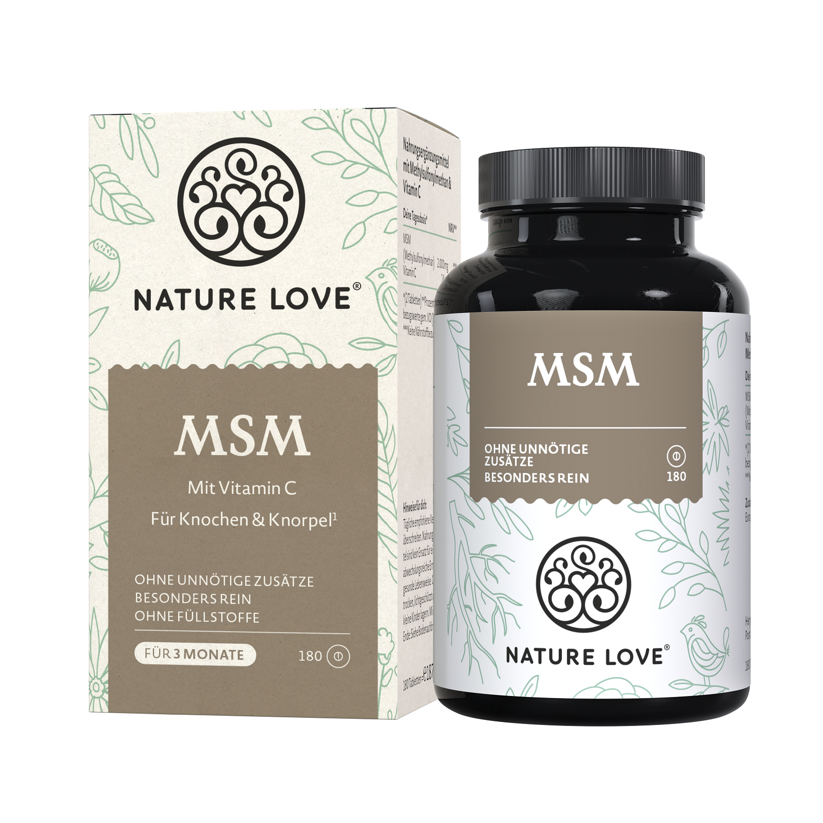 Nature Love MSM | 180 Tabletten | vegan