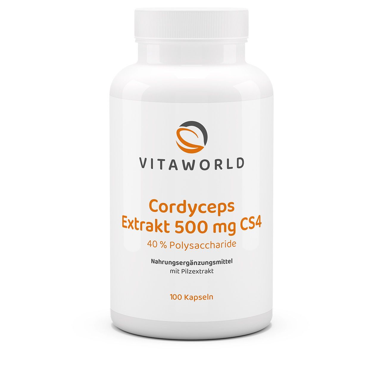 Vita World Cordyceps CS Extrakt 500 mg 40% Polysaccharide | 100 Kapseln