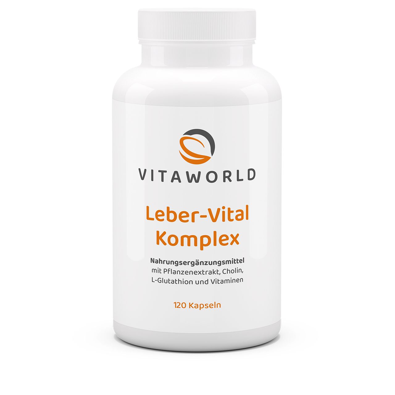 Vita World Leber-Vital Komplex | 120 Kapseln | mit Cholin, Mariendistel Extrakt und Silymarin | vegan | gluten- und laktosefrei