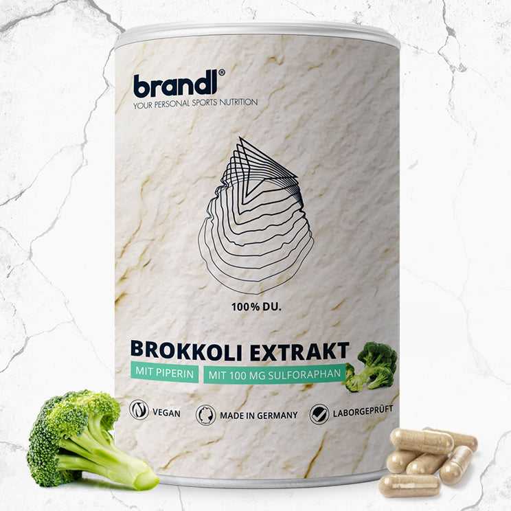 brandl Brokkoli Extrakt | 120 Kapseln | mit Piperin und 100mg Sulforaphan | vegan