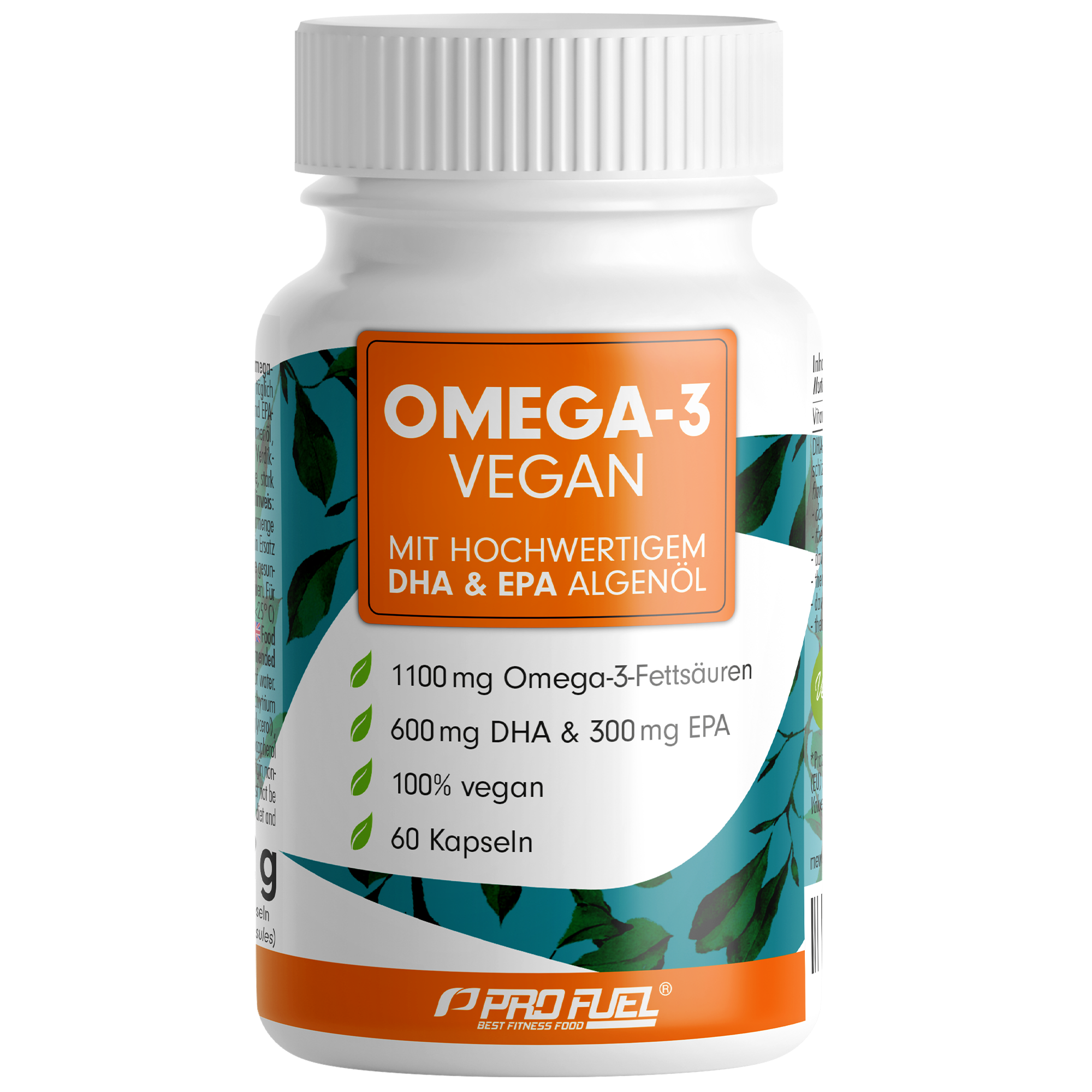 ProFuel Omega-3 Kapseln | 60 Kapseln | aus Algenöl | mit natürlichem DHA & EPA Algenöl | laborgeprüft | vegan