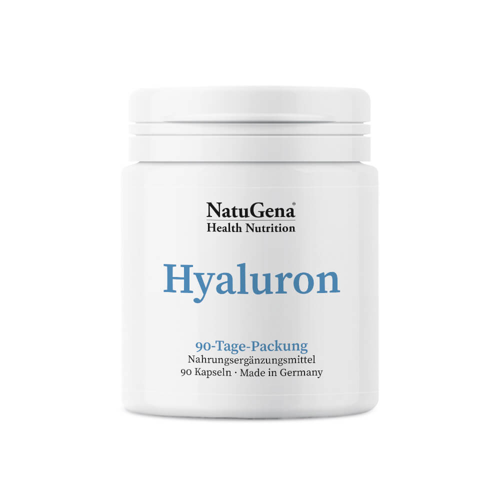 NatuGena Hyaluron | Pflanzliche HyaMax®-Hyaluronsäure | 90 Kapseln