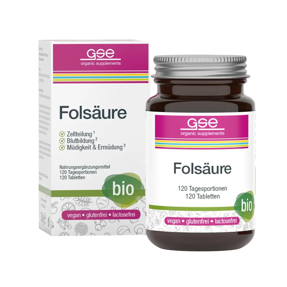 GSE Folsäure Compact Bio | 120 Tabletten