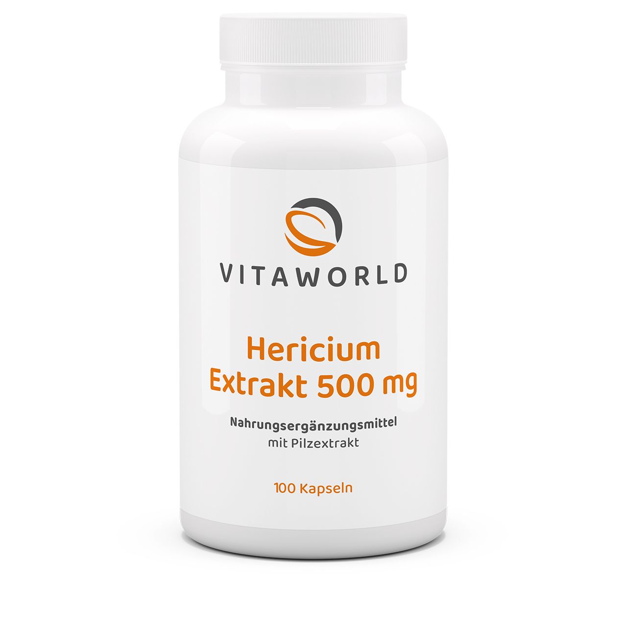 Vita World Hericium Extrakt 500 mg | 100 Kapseln | Igelstachelbart | vegan | gluten- und laktosefrei