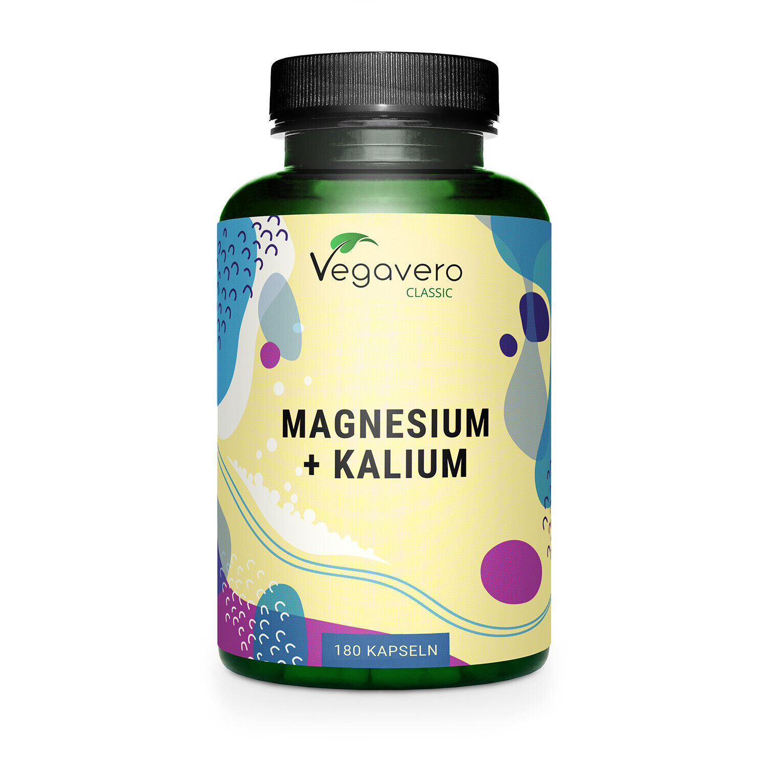 Vegavero Magnesium + Kalium | 180 Kapseln | bioverfügbare Citrat-Formen | vegan