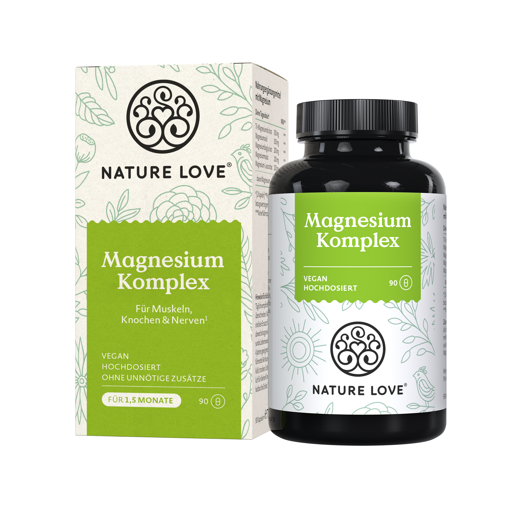 Nature Love Magnesium Komplex | 90 Kapseln | vegan