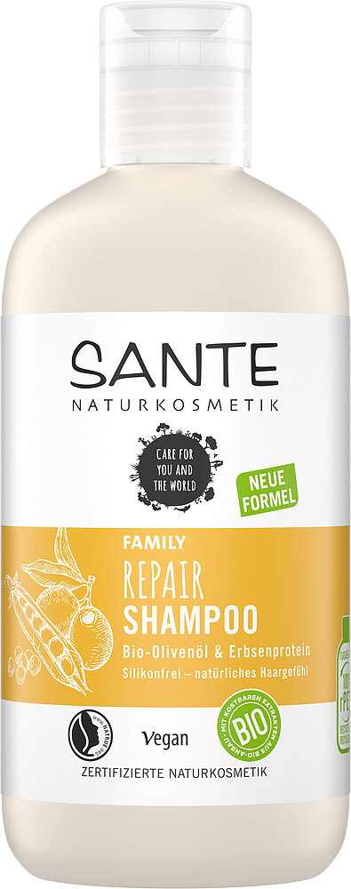 SANTE Family Repair Shampoo | Bio-Olivenöl & Erbsenprotein