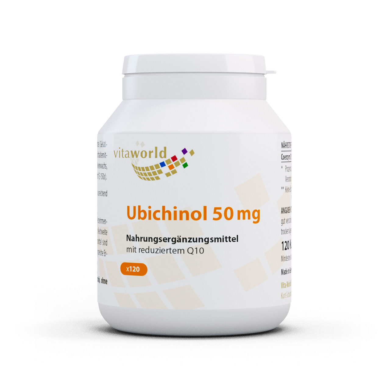 Vita World Ubichinol 50 mg | 60 Kapseln oder 120 Kapseln