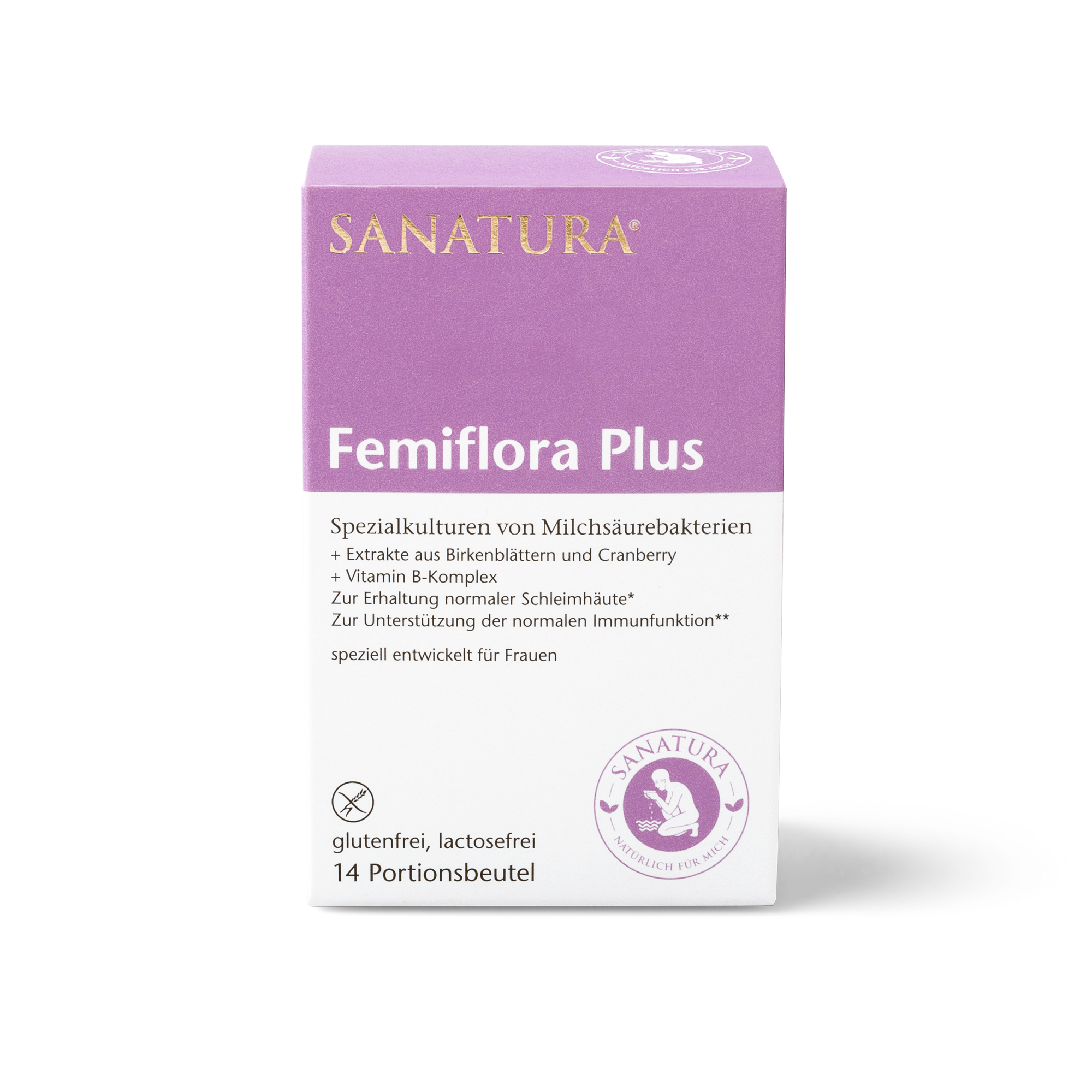 Sanatura Femiflora Plus | 105g in 14 Portionsbeuteln | Spezielle Frauengesundheitsunterstützung mit Probiotika, Vitamin B & Cranberry
