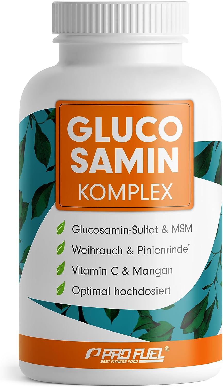 ProFuel Glucosamin Komplex | 120 Kapseln | mit Weihrauch, MSM, Pinienrinde, Mangan und Vitamin C