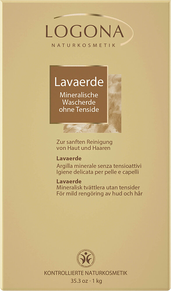 Logona Lavaerde Pulver | 1kg | mineralische Wascherde ohne Tenside | zur sanften Reinigung von Haut und Haaren