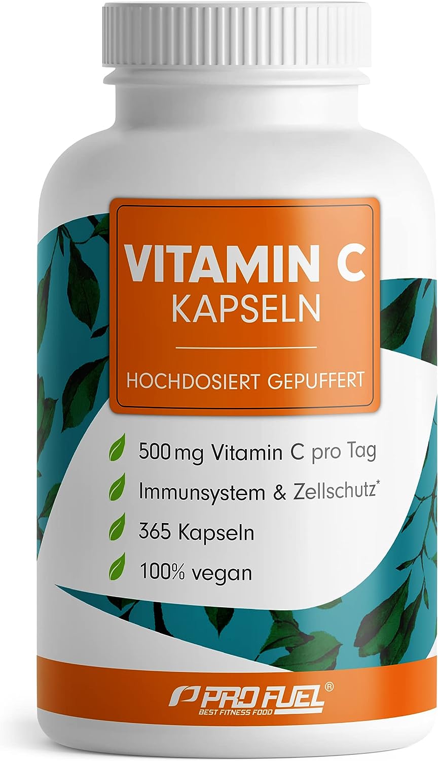 ProFuel Vitamin C | gepuffert | hochdosiert | 365 Kapseln