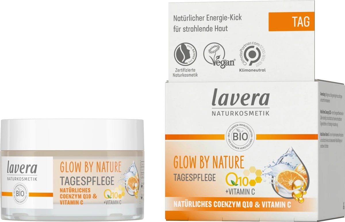 Lavera Glow by Nature Tagespflege Q10 + Vitamin C | 50 ml