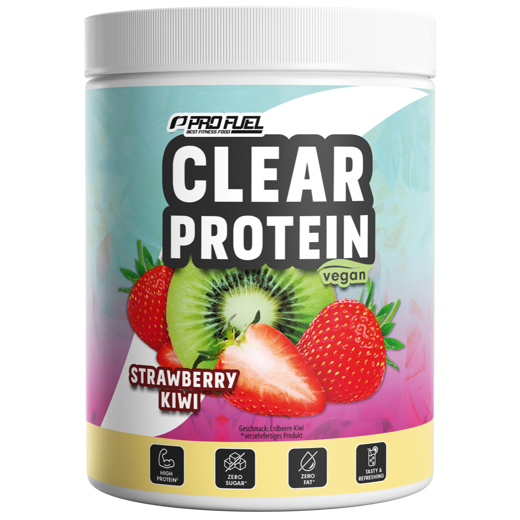 ProFuel Clear Protein | Strawberry Kiwi | 360g Dose | 10g Protein pro Portion | zuckerfrei | vegan
