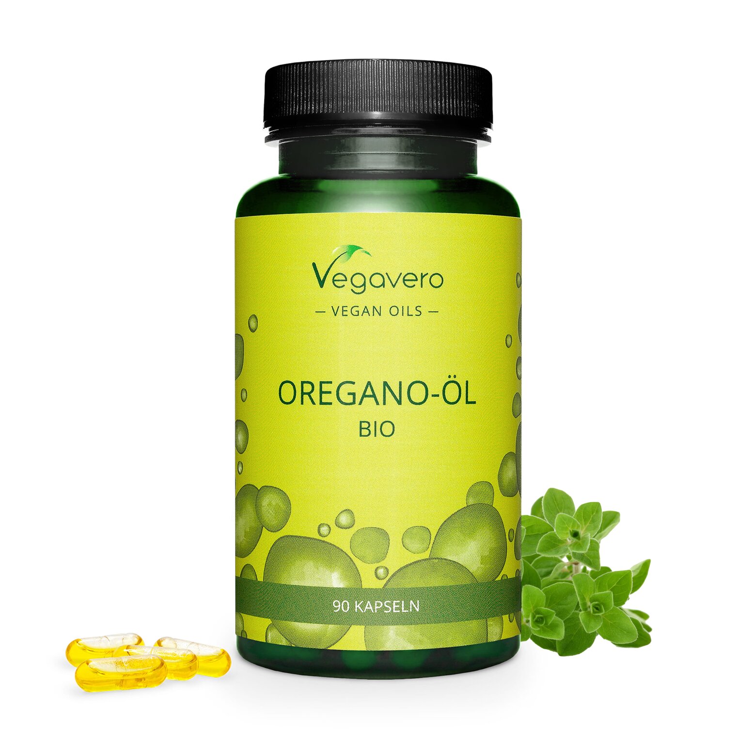 Vegavero Oregano-Öl Bio | 90 Kapseln | mit 70% Carvacrol und 2,75% Thymol | vegan | hergestellt in Deutschland