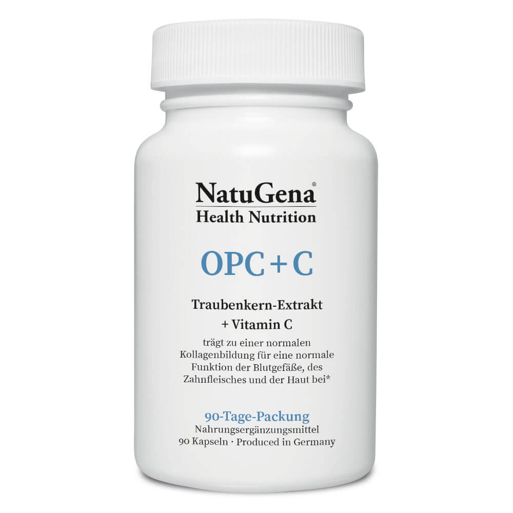 NatuGena OPC + C | 90 Kapseln - Antioxidantien und Kollagenunterstützung