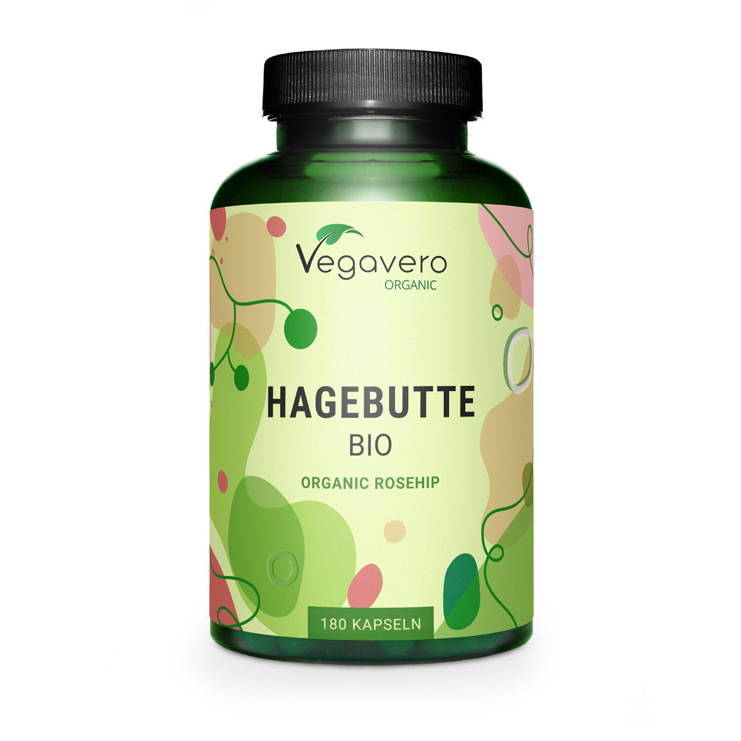 Vegavero Hagebutte BIO | 180 Kapseln | Bio Hagebuttenpulver