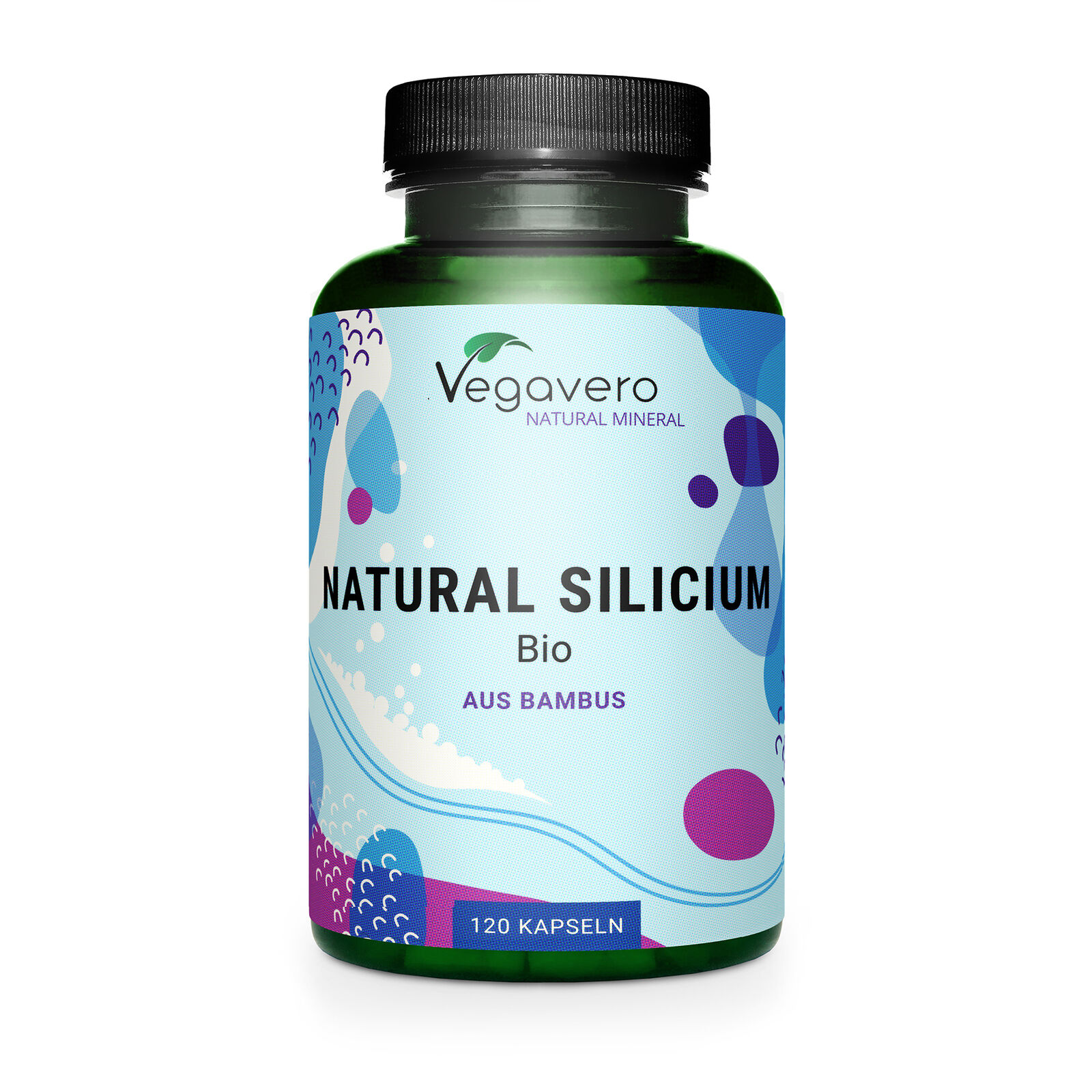 Vegavero Natürliches Silizium BIO | 120 Kapseln | aus Bambussprossenextrakt | vegan