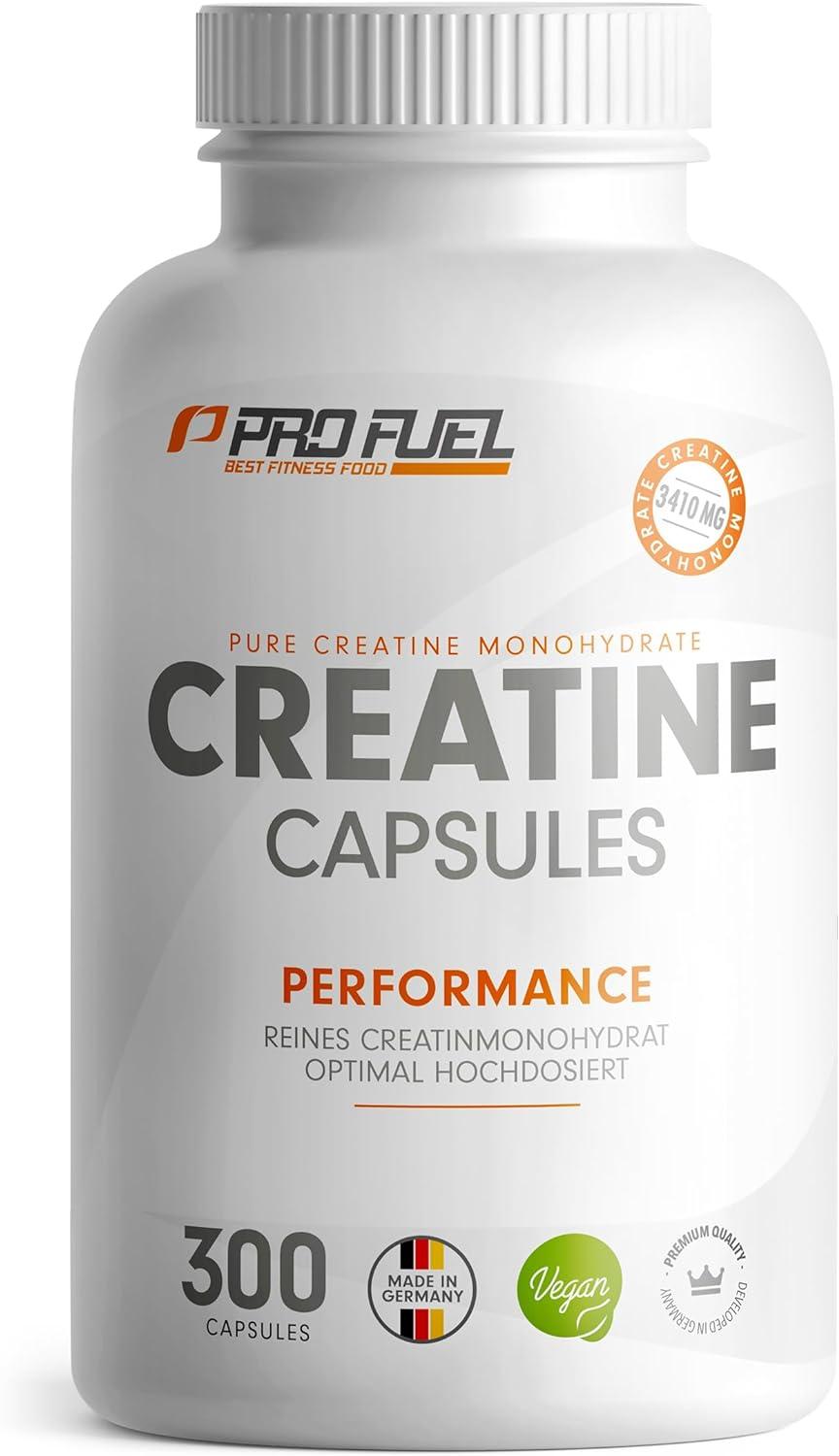 ProFuel Creatine Kapseln | 300 Kapseln | 100% Creatin-Monohydrat | ohne Zusätze | vegan