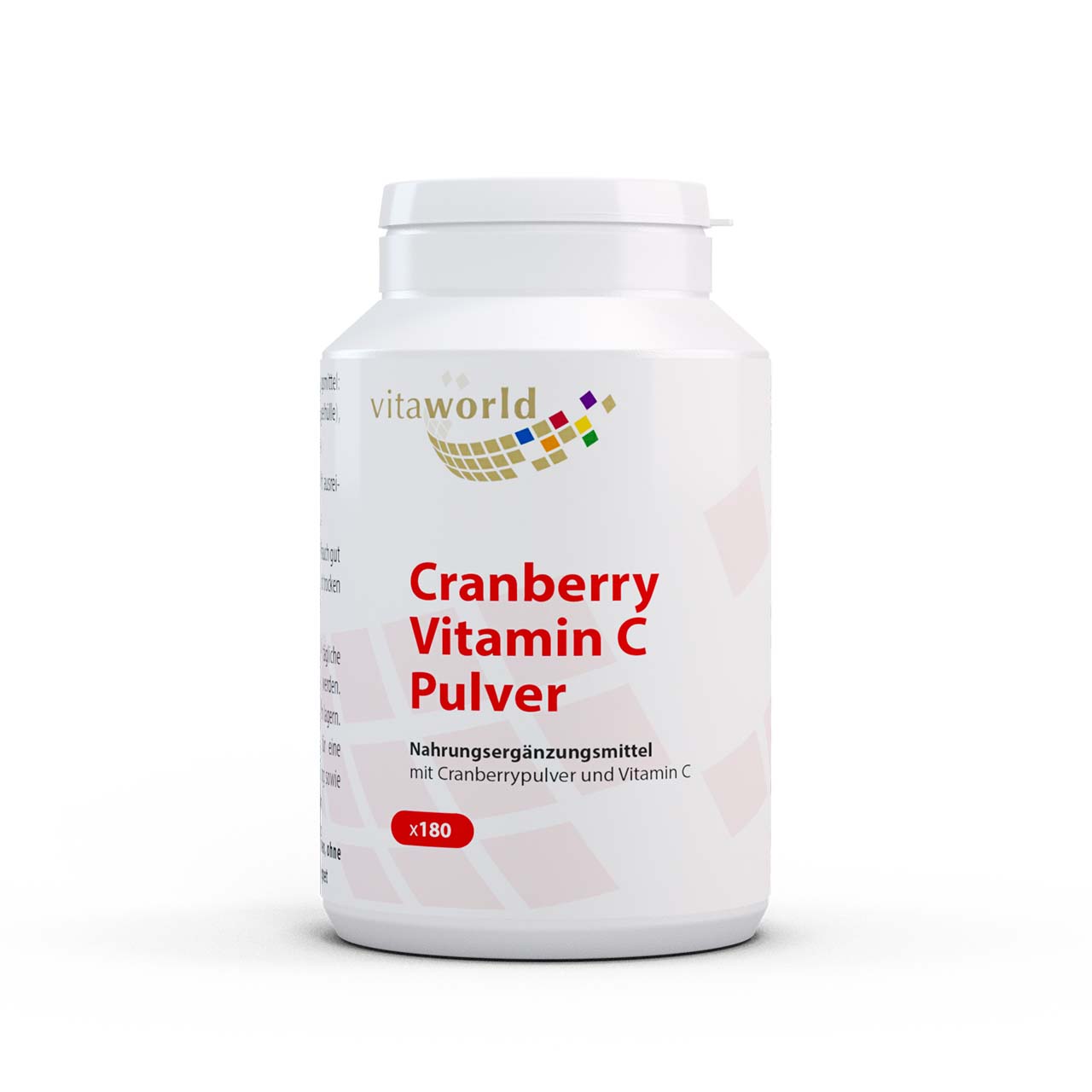 Vita World Cranberry Plus C 400 mg | 180 Kapseln | vegan | gluten- und laktosefrei