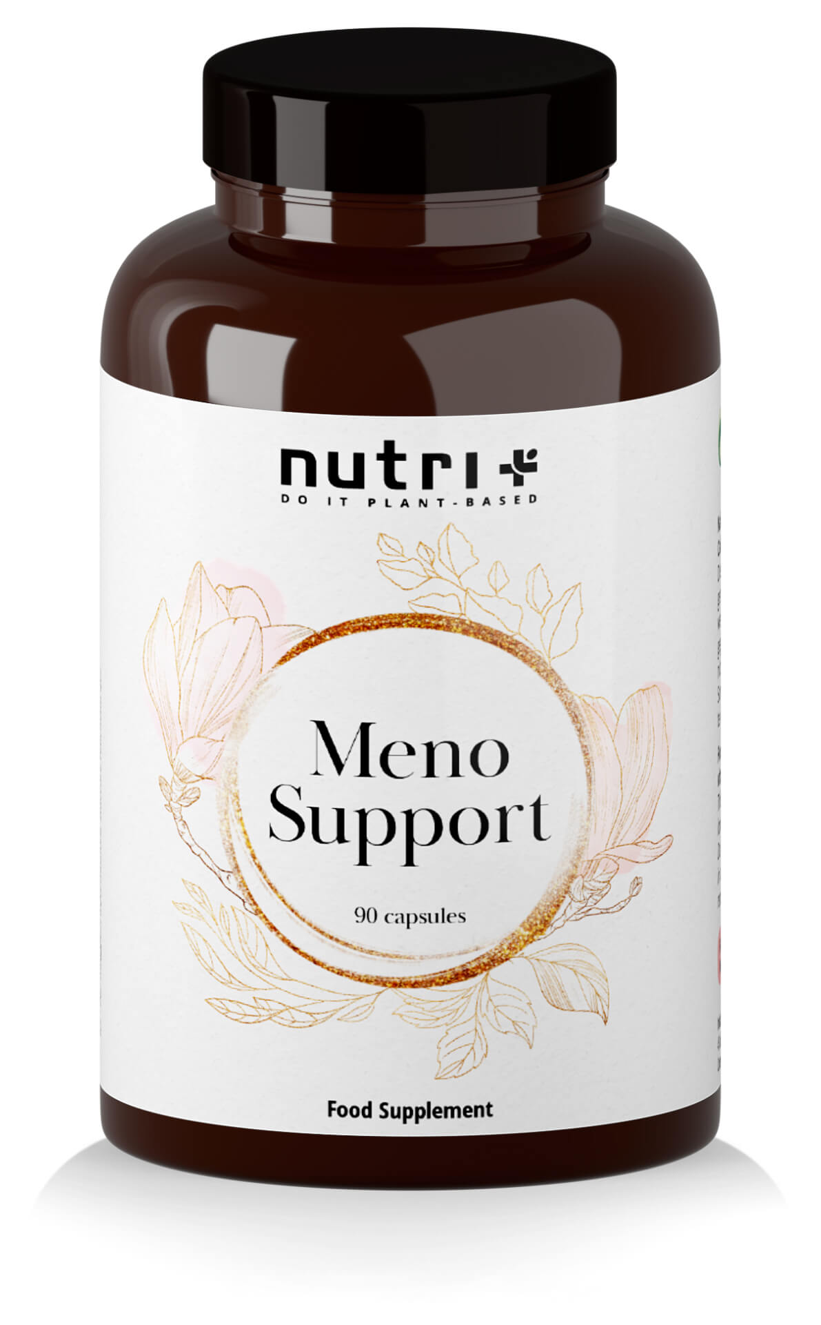nutri+ Meno Support | 90 Kapseln | Natürliche Wechseljahresunterstützung mit Vitaminen & Pflanzenextrakten | Vegan